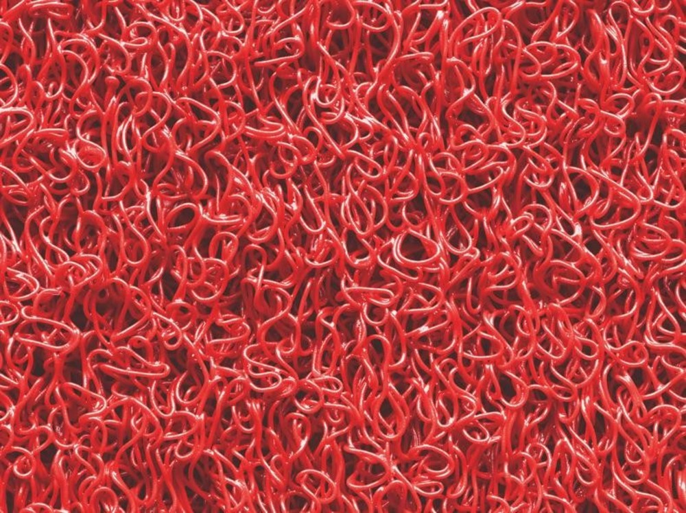 Deurmat Hamat Curly 001 Rood Open (Standaardmaat)