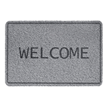 Hamat Curly Print Welcome 001 40 x 60 cm | Buitenmat met tekst