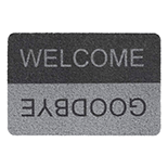 Hamat Curly Print Welcome Goodbye 004 40 x 60 cm | Buitenmat met tekst