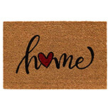 Hamat E-Coco 142 Home Heart Red 40 x 60 cm | Kokosmat met tekst