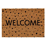 Hamat E-Coco 142 Welcome Dots 40 x 60 cm | Kokosmat met tekst & stippen