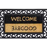 Hamat Impala 369 Welcome Goodbye 45 x 75 cm | Naturel kokosmat met tekst & rubberen rand