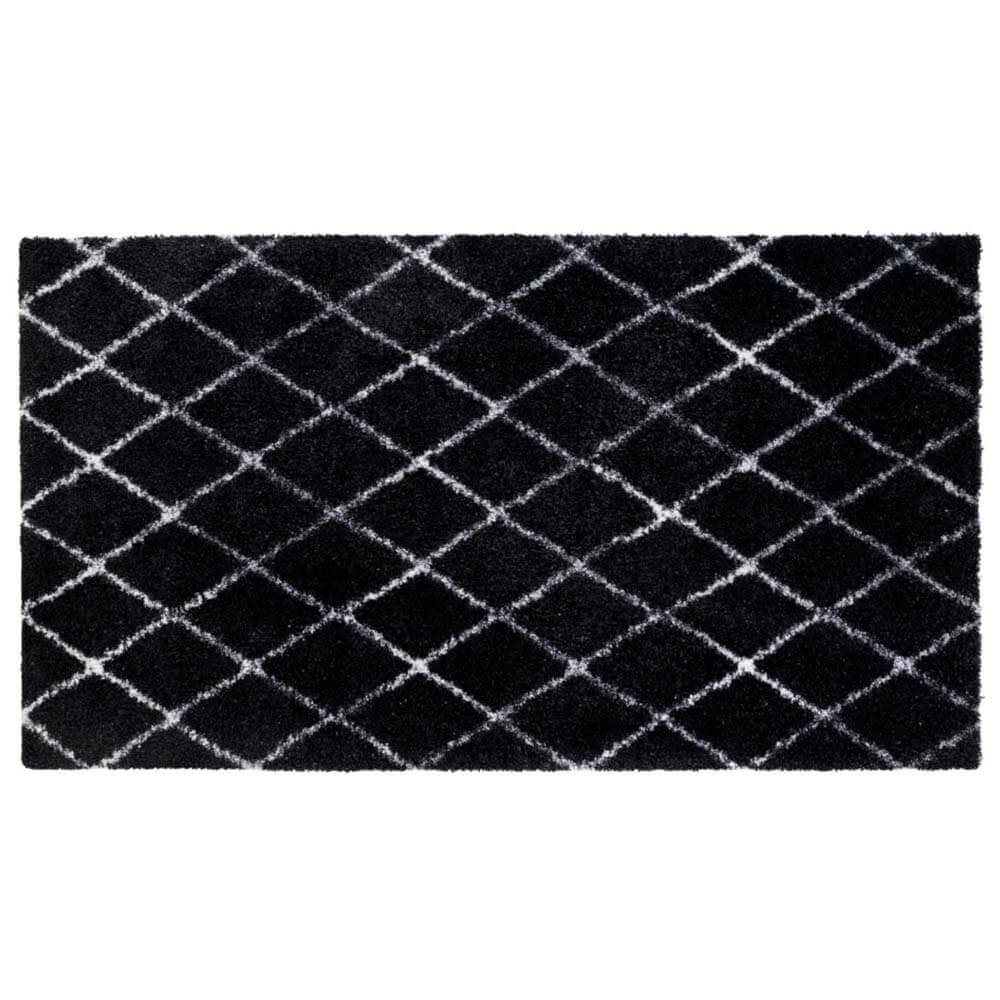 Nadenkend Munching Rauw Hamat Lima 512 Wasbare Droogloopmat 67 x 120 cm | Design deurmat Berber  Zwart