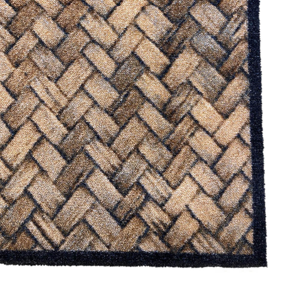 Hamat Prestige 575 Wicker 003 - 50 x 150 cm - Wasbare Droogloopmat voor openslaande deuren