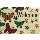 Hamat Ruco Classic Welcome 40 x 60 cm | Kokosmat met tekst & Vlinders