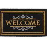 Hamat Ruco Classic Welcome 40 x 70 cm | Zwarte kokosmat met tekst