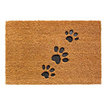 Hamat Ruco Embossed Rubber 147 Paws 40 x 60 cm | Kokosmat met pootafdrukken hond of kat