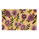 Hamat Ruco Print Flowers Purple 45 x 75 cm | Kokosmat met bloemen