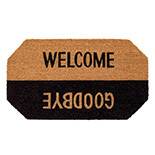 Hamat Ruco Shape Welcome Goodbye 40 x 70 cm | Kokosmat met tekst