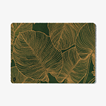 Matterly Botanique Vert Sapin - Groene wasbare deurmat met botanisch patroon