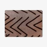 Matterly Flèche Naturel - Beige wasbare deurmat met retro patroon
