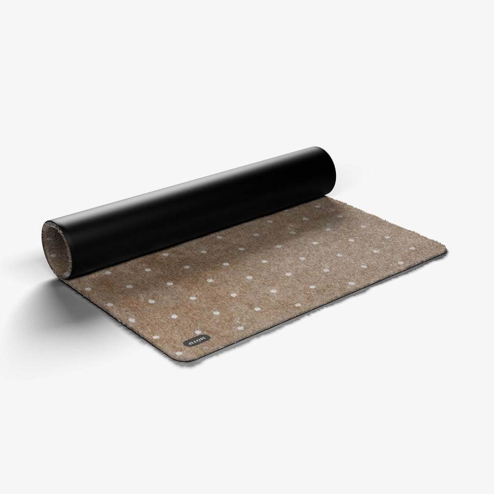 Matterly Points - Beige wasbare deurmat met stippen patroon