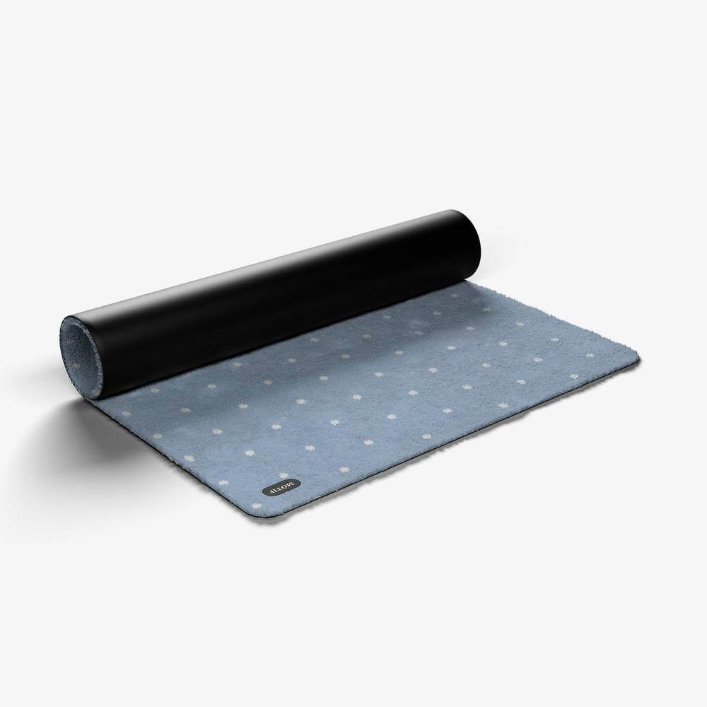 Mótif Points Fumée - Lichtblauwe wasbare deurmat met stippen patroon