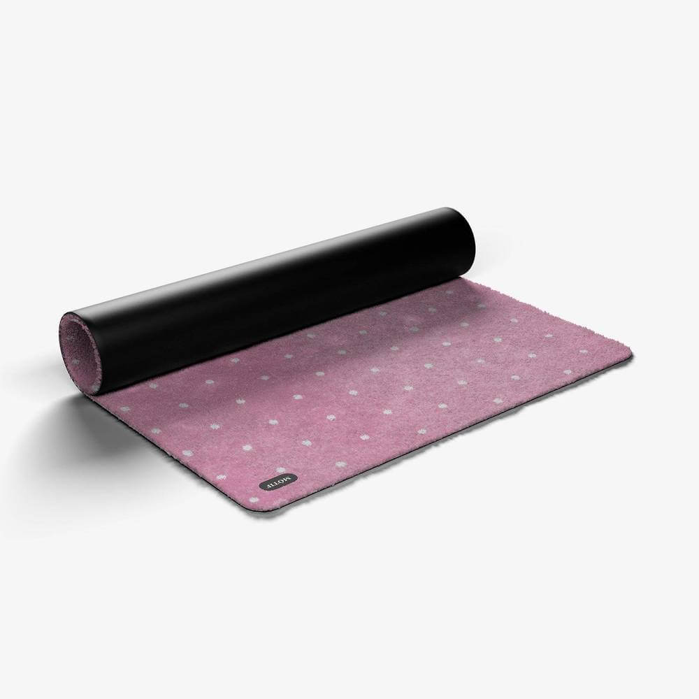 Mótif Points Rose - Roze wasbare deurmat met stippen patroon