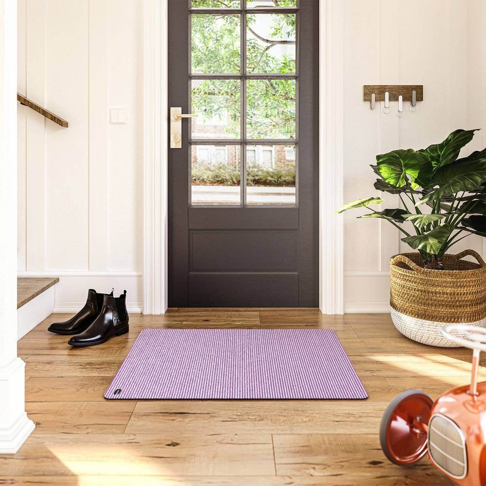 Rond hoogpolig vloerkleed - Fuzzy Paars | Stijlvol